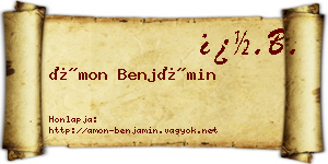 Ámon Benjámin névjegykártya